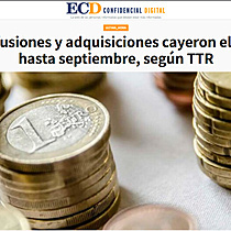 Las fusiones y adquisiciones cayeron el 10% hasta septiembre, segn TTR